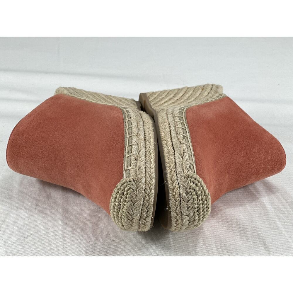 NWOB Banana Republic Coral Suede Espadrille Wedge Mules, Sz6M Preppy, City Girl - Picture 10 of 11